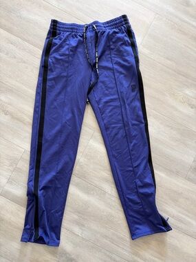 PINK VS Purple Athletic Track Pants with Black Stripe